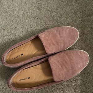 Birdie The Swift Corduroy Swift Carnation Pink Slip Ons